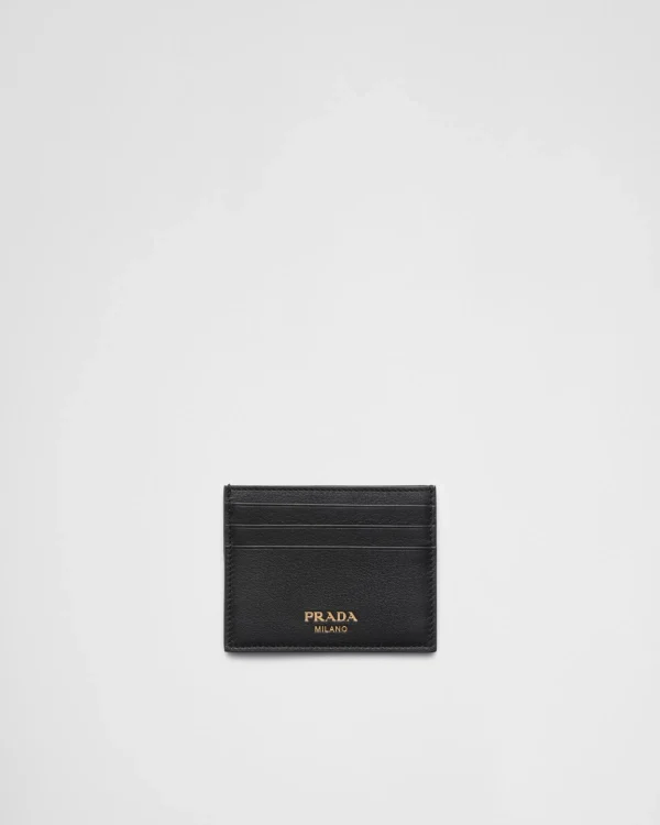 Card Holders*Prada Leather card holder Black