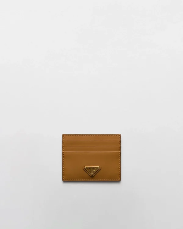 Card Holders*Prada Leather card holder Caramel