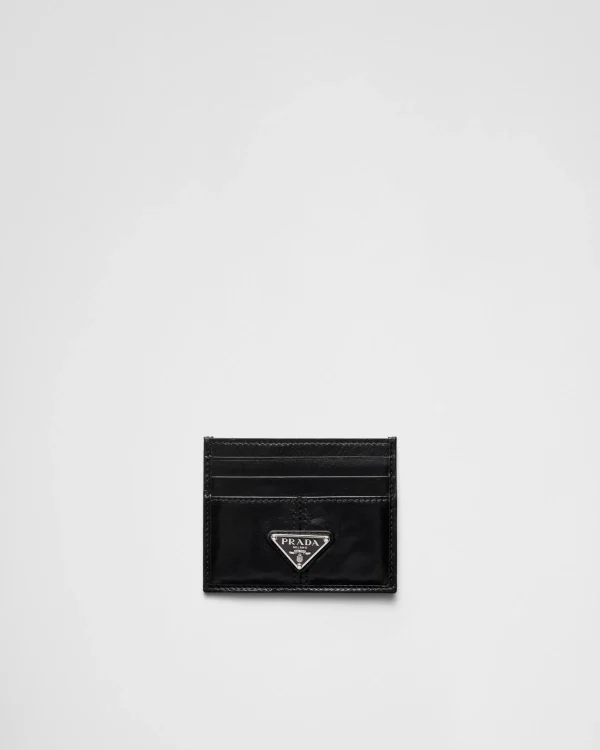 Card Holders*Prada Leather card holder Black