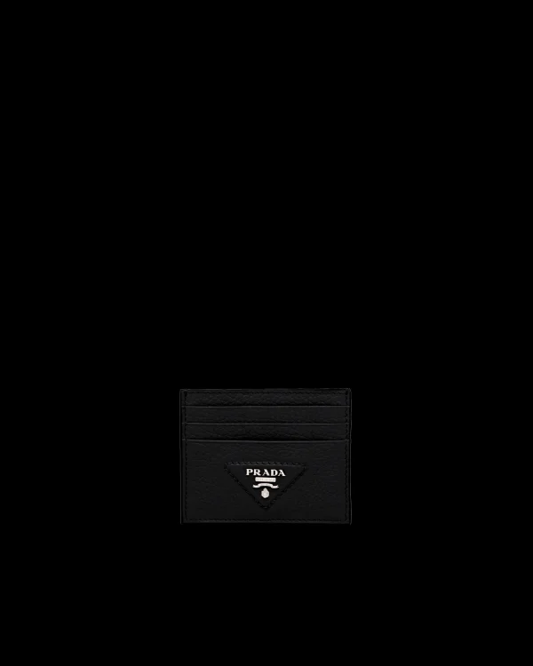 Card Holders*Prada Leather card holder Black