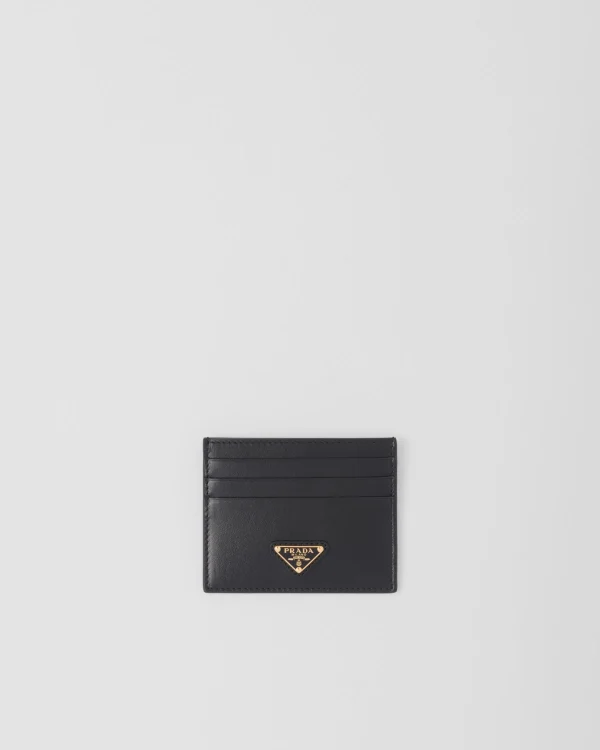 Card Holders*Prada Leather card holder Black