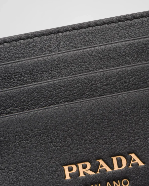 Card Holders*Prada Leather card holder Black