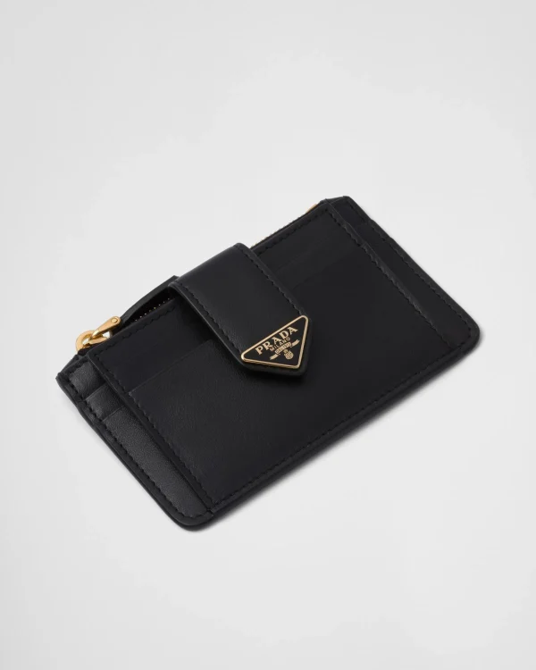 Card Holders*Prada Leather card holder Black