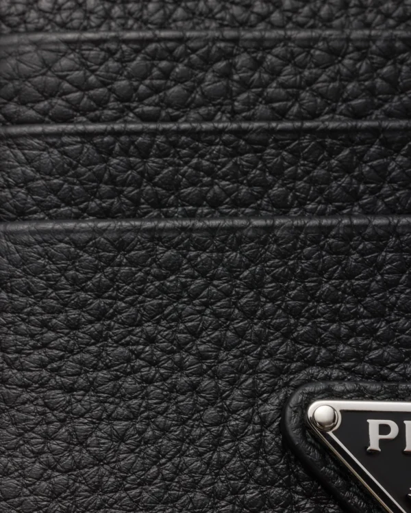 Card Holders*Prada Leather card holder Black