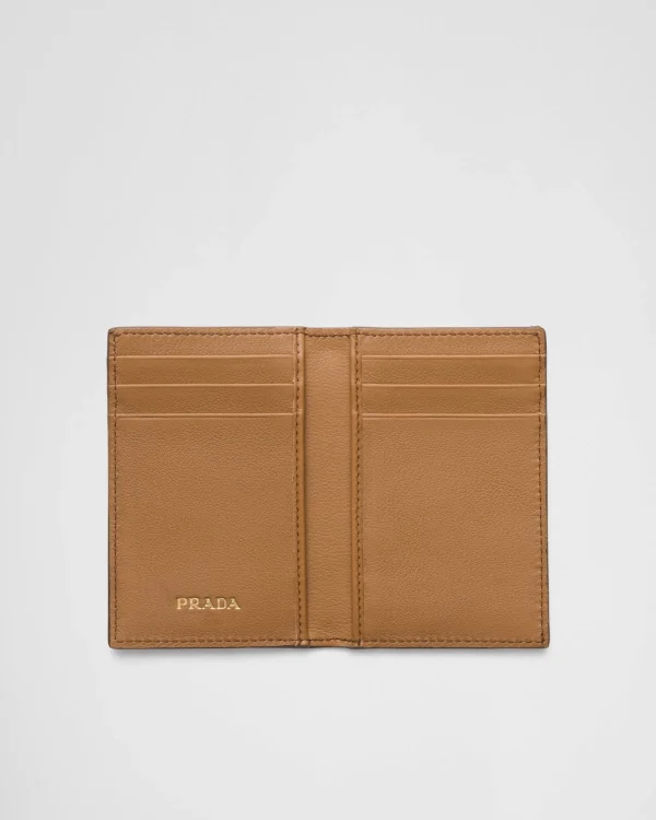 Card Holders*Prada Leather card holder Caramel