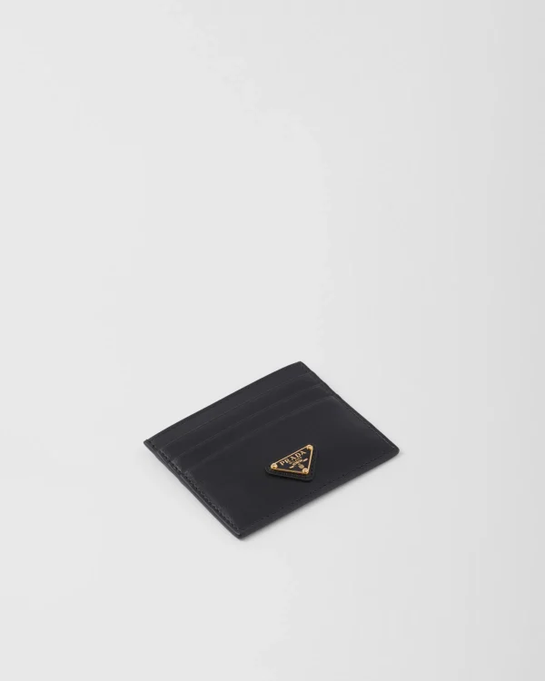 Card Holders*Prada Leather card holder Black