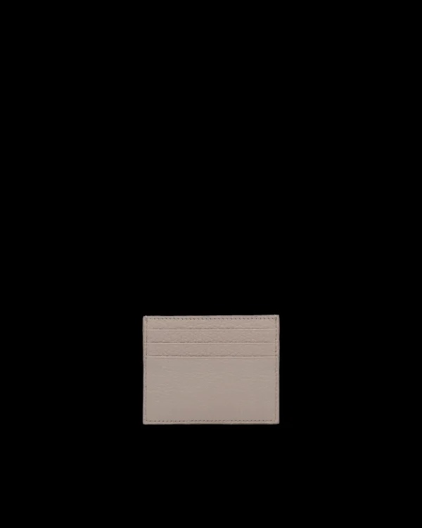 Card Holders*Prada Leather card holder Claygrey