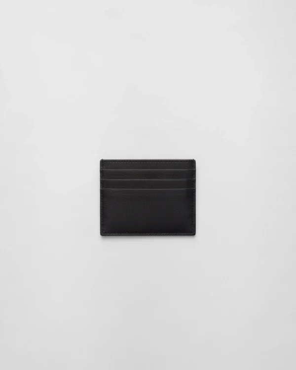 Card Holders*Prada Leather card holder Black