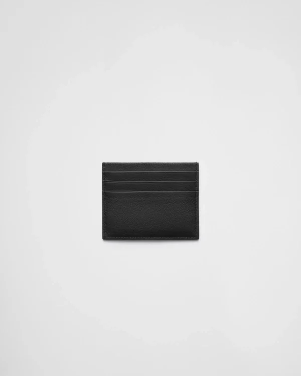 Card Holders*Prada Leather card holder Black