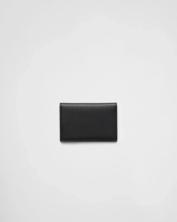 Card Holders*Prada Leather card holder Black