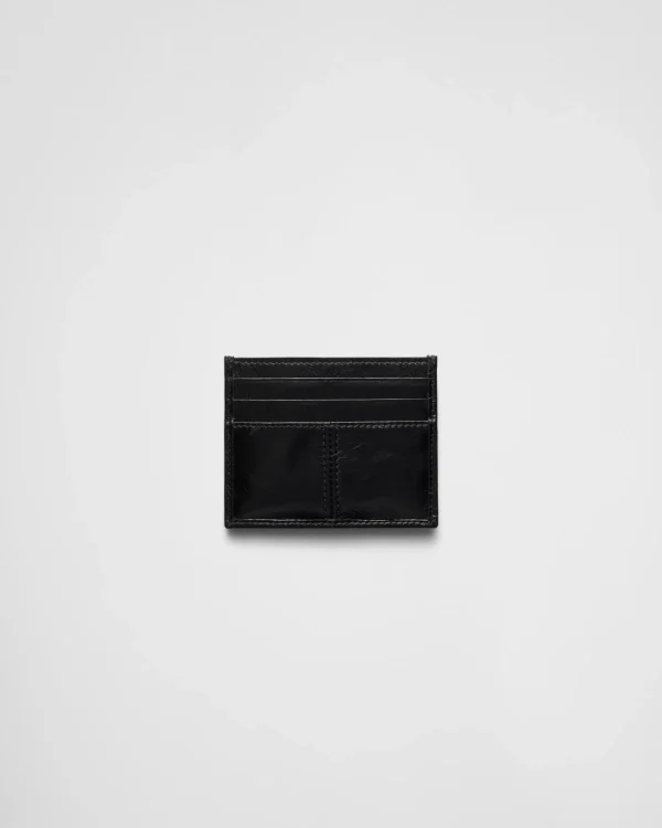 Card Holders*Prada Leather card holder Black