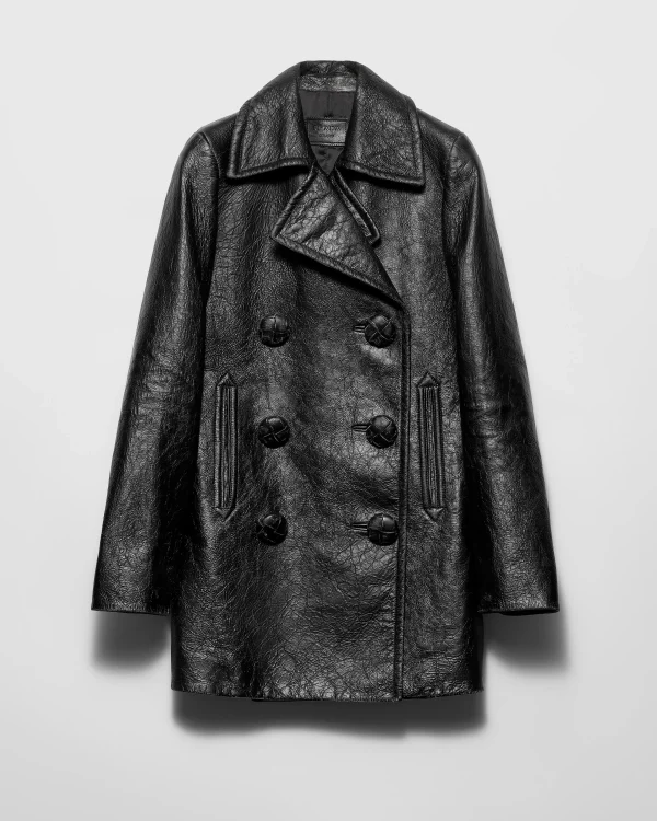 Leather Clothing*Prada Leather coat Black