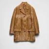 Leather Clothing*Prada Leather coat Caramel