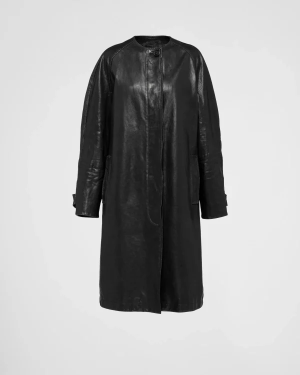 Leather Clothing*Prada Leather coat Black