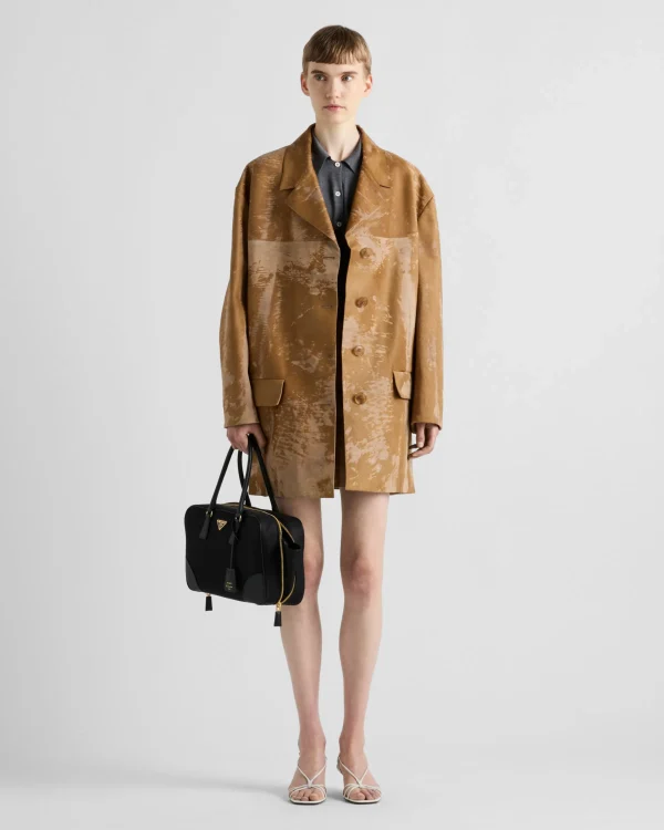 Leather Clothing*Prada Leather coat Caramel