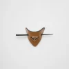 Headbands And Hair Accessories*Prada Leather hair clip Caramel