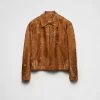 Leather Clothing*Prada Leather jacket Caramel