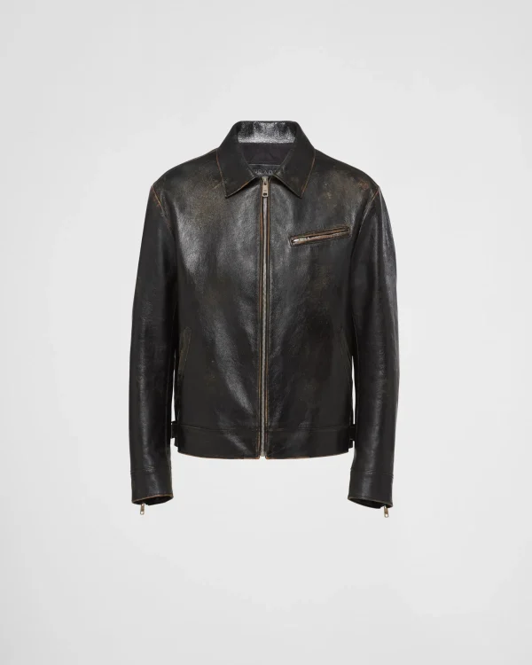 Leather Clothing*Prada Leather jacket Black