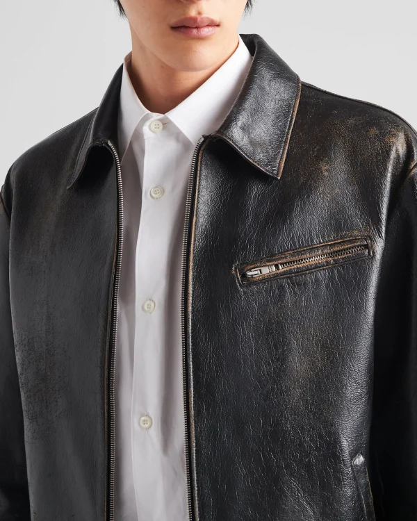 Leather Clothing*Prada Leather jacket Black