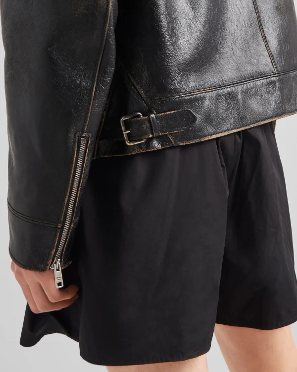 Leather Clothing*Prada Leather jacket Black