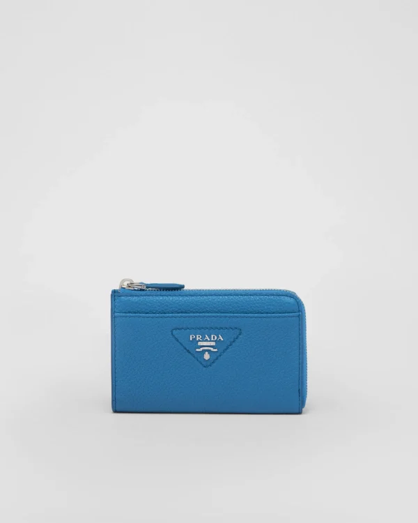 Bag Charms And Keychains | High-tech Accessories*Prada Leather key case Lightblue