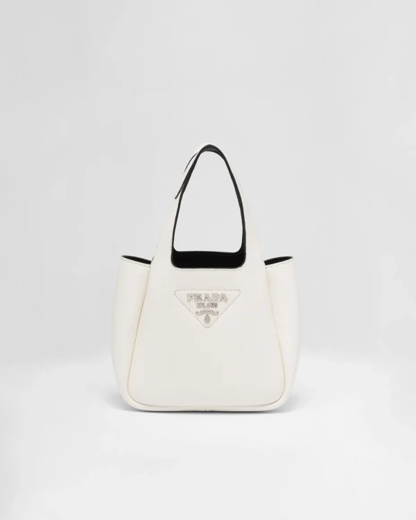 Mini Bags | Mini Bags*Prada Leather mini bag White/black