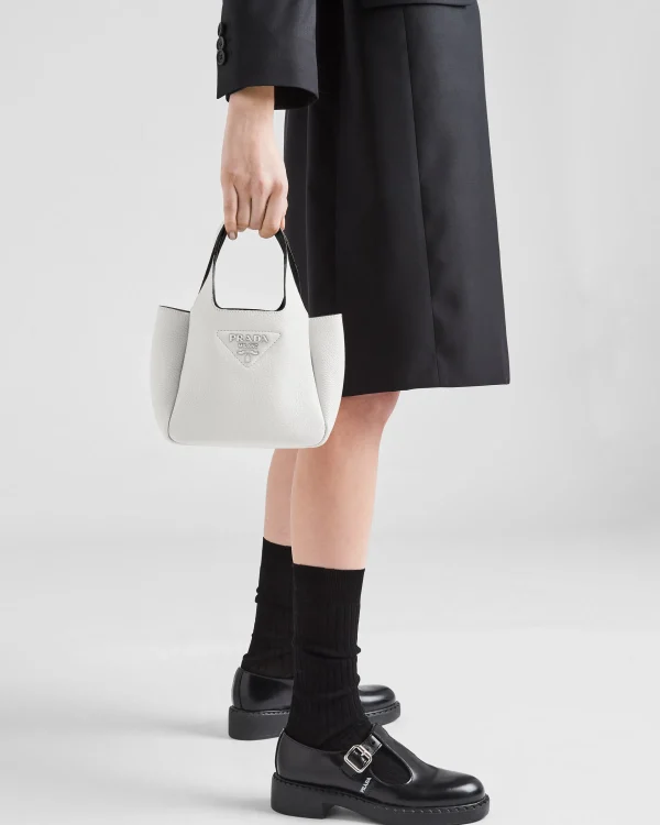 Mini Bags | Mini Bags*Prada Leather mini bag White/black