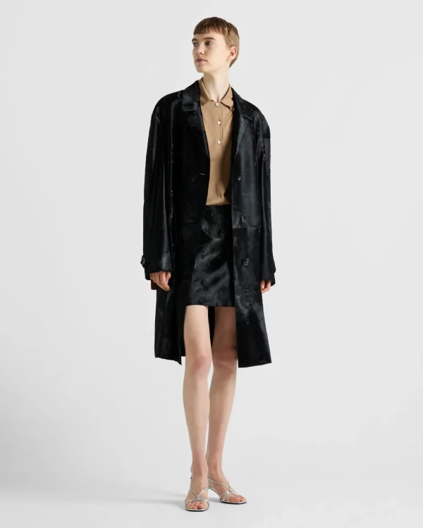 Leather Clothing*Prada Leather miniskirt Black