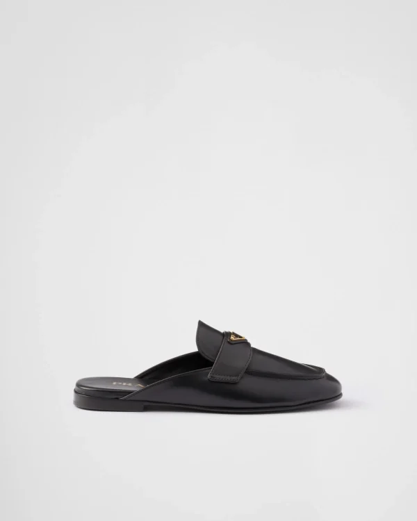 Slippers And Mules*Prada Leather mules Black