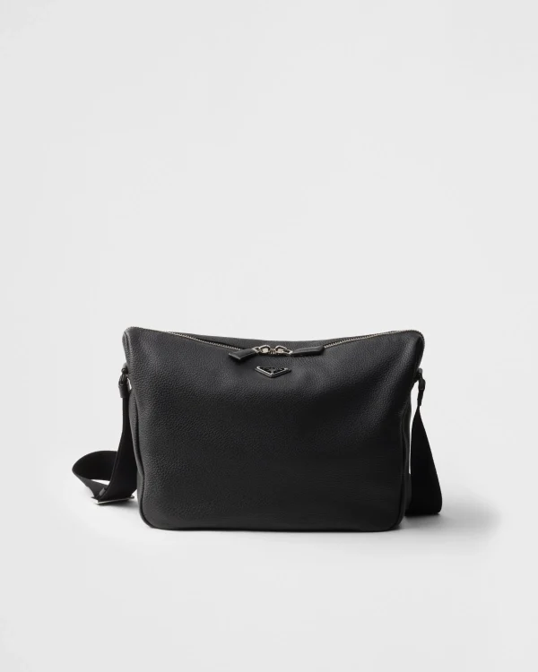 Messenger Bags*Prada Leather shoulder bag Black