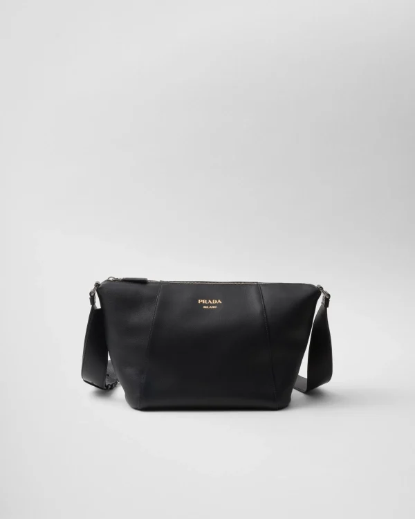 Messenger Bags*Prada Leather shoulder bag Black