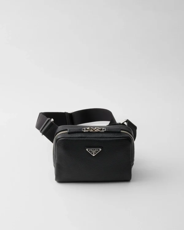 Backpacks And Belt Bags | Messenger Bags*Prada Leather shoulder bag Black