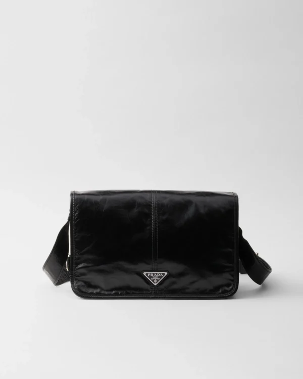 Messenger Bags*Prada Leather shoulder bag Black