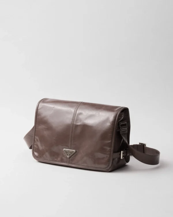 Messenger Bags*Prada Leather shoulder bag Bamboo/corkbeige