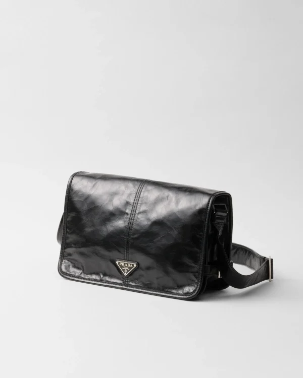 Messenger Bags*Prada Leather shoulder bag Black