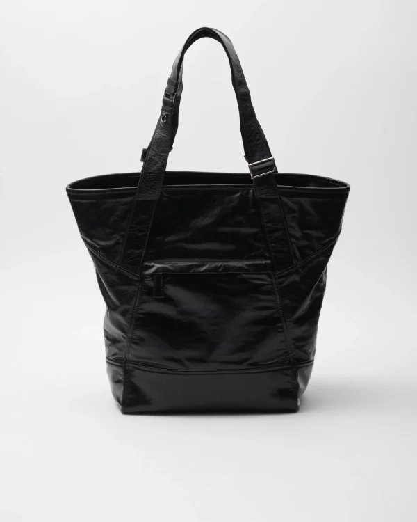 Totes*Prada Leather tote Black