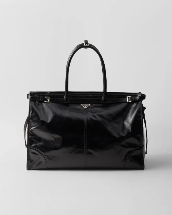 Briefcases | Totes*Prada Leather tote bag Black