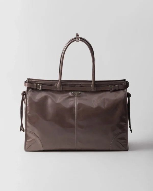 Briefcases | Totes*Prada Leather tote bag Bamboo/corkbeige