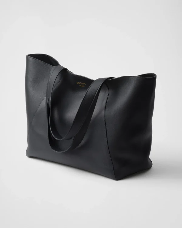 Briefcases | Totes*Prada Leather tote bag Black