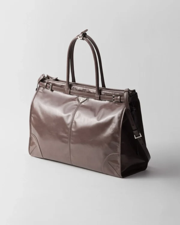 Briefcases | Totes*Prada Leather tote bag Bamboo/corkbeige