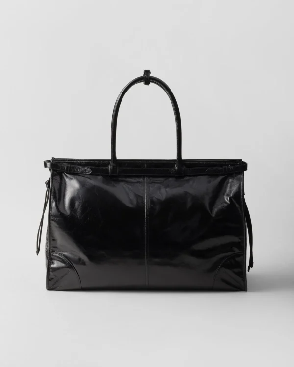 Briefcases | Totes*Prada Leather tote bag Black