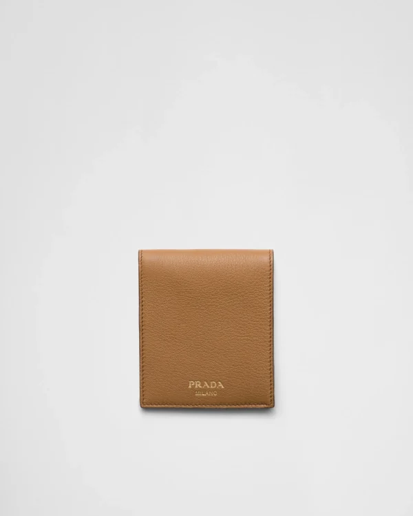 Small Wallets*Prada Leather wallet Caramel