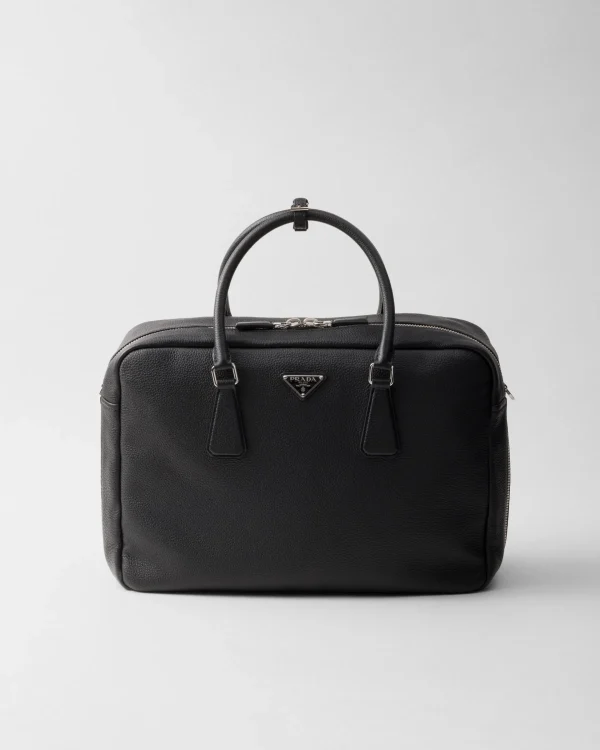 Briefcases*Prada Leather work bag Black