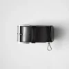 Bag Charms And Keychains*Prada Leather wrist strap Black