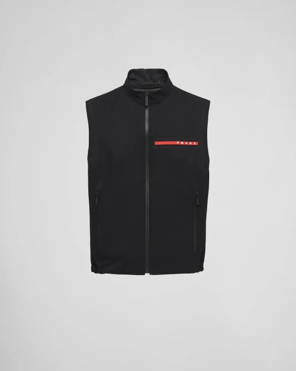 Men's Collection*Prada Light Bi-Stretch vest Black