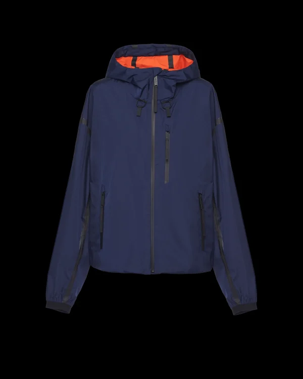 Women's Collection*Prada Light Extreme-Tex hooded jacket Navy