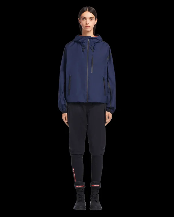 Women's Collection*Prada Light Extreme-Tex hooded jacket Navy