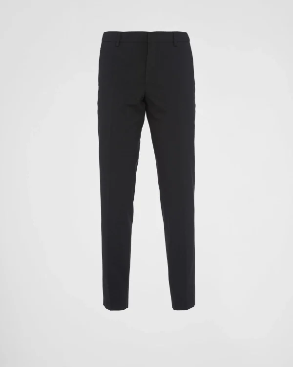 Trousers And Bermudas*Prada Light stretch wool pants Black