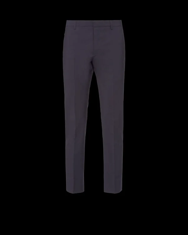 Trousers And Bermudas*Prada Light stretch wool pants Navy