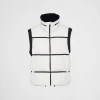 Men's Collection*Prada Light technical fabric down vest Chalkwhite